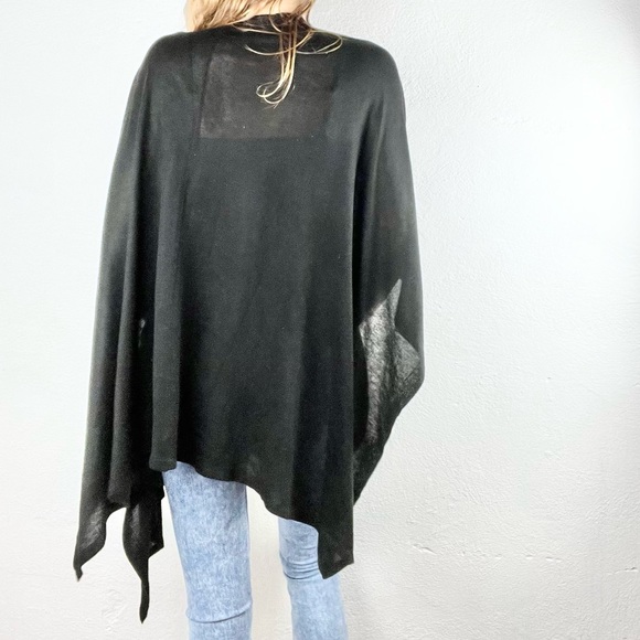 🖤♠️ Black Lightweight Thin Knit Shawl Wrap - Picture 10 of 11